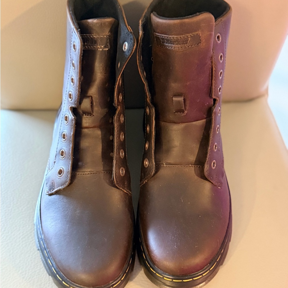 Dr. Martens Size 9 Leather Lace-Up Combat Boots